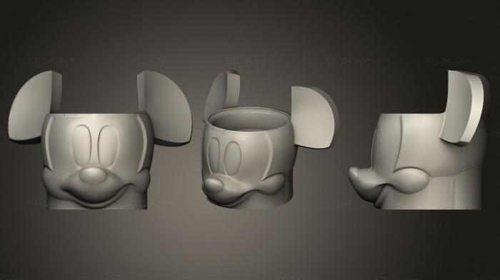 Vases (Mickey 4, VZ_0820) 3D models for cnc